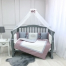 Lenjerie Patut Copii Bebe 9 piese Royal pink